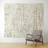 Witte Trouwrozen Bloemen Achtergrond Wandkleed (In Situ (horizontaal))