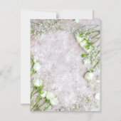 Witte Trouwrozen Magnetische Uitnodiging (Voorkant)