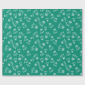 Witte Trouwrozen Voor Bruidsfeesten Naadloos Cadeaupapier (Vlak)