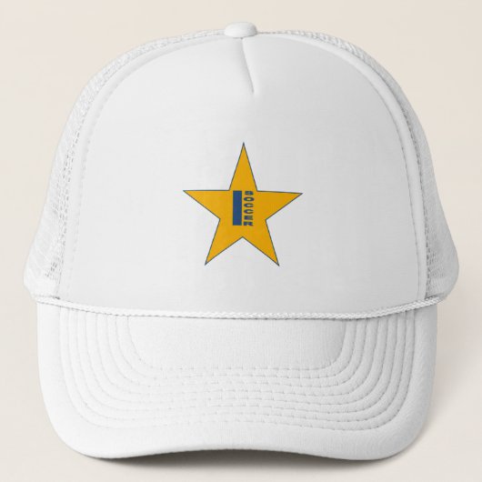 Witte Trucker pet INDIANA VOETBAL (Voorkant)