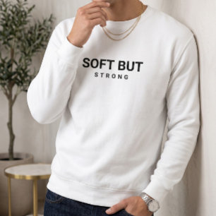 Witte trui Esthetische zwarte typografie