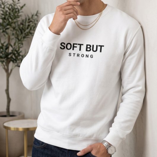 Witte trui | Esthetische zwarte typografie