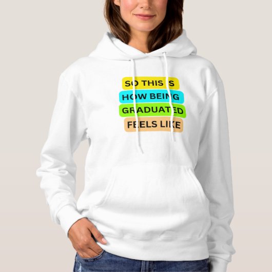 Witte trui hoodie T-shirt SO_THIS_IS_HOW_BEING_ (Voorkant)