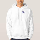 Witte trui met kleur logo hoodie (Voorkant)
