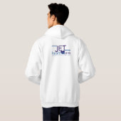Witte trui met kleur logo hoodie (Achterkant volledig)