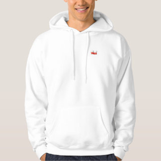 Witte trui met Poolse vlag en adelaar op de rug Hoodie