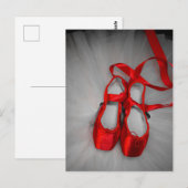 Witte tu met rode balletschoenen Briefkaart (Voorkant / Achterkant)