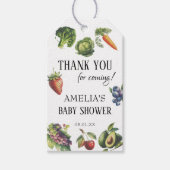 Witte Tuin Baby Shower Bedankt Cadeaulabel (Voorkant)