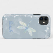 Witte Tuin Bloem Dragonfly Custom Naam Case-Mate iPhone Case (Achterkant (horizontaal))