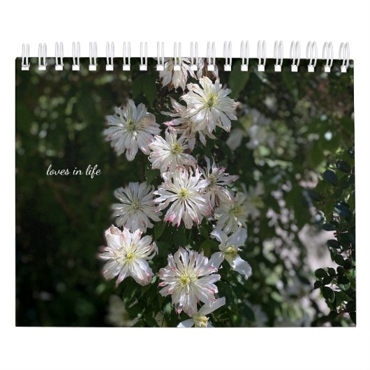 Witte Tuin Bloemen Kalender (Hoes)