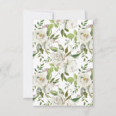 Witte Tuin Bloemen Waterverf Grijs Vrijgezellenfee Kaart (Achterkant)