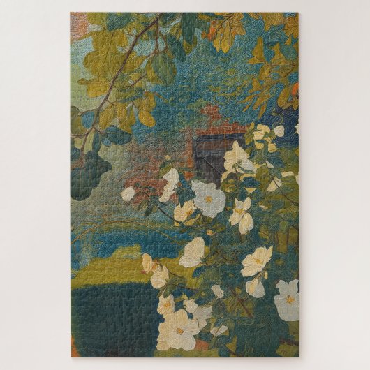 Witte Tuin Legpuzzel (Verticaal)