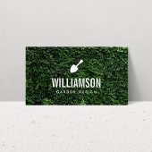 Witte Tuin Schop Groene bladeren Tuinieren Visitekaartje