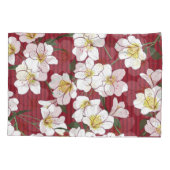 Witte Tuinbloemen:  streep Kussensloop (Achterkant)