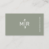Witte Tuinier Spade Logo Monogram | VISITEKAARTJE (Achterkant)
