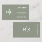 Witte Tuinier Spade Logo Monogram | VISITEKAARTJE (Voorkant / Achterkant)