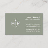 Witte Tuinier Spade Logo Monogram | VISITEKAARTJE (Voorkant)