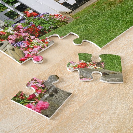 Witte tuinpoort legpuzzel (Zijkant)