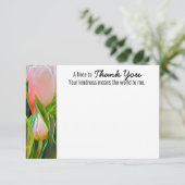 Witte Tulp Bedankkaart Vlakke Kaart (Staand voorkant)