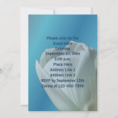 Witte Tulp Bloem Petals Party Kaart (Voorkant)