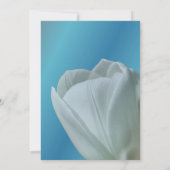 Witte Tulp Bloem Petals Party Kaart (Achterkant)