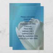 Witte Tulp Bloem Petals Party Kaart (Voorkant / Achterkant)