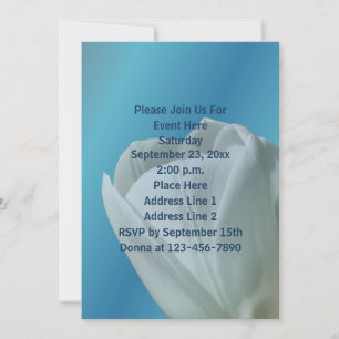 Witte Tulp Bloem Petals Party Kaart