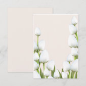 Witte Tulp bloemen  Kaart (Voorkant / Achterkant)