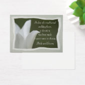 Witte Tulp Bruiloft Liefdadigheid Favor Kaart (Bureau)