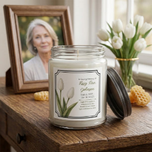 Witte Tulp Gedenkkaars Sticker