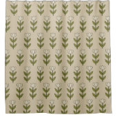 Witte Tulp Gordijn voor de Douche (Voorkant)