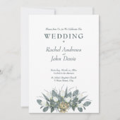 Witte Tulp Gouden Trouw Uitnodiging (Voorkant)