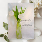 Witte Tulp in bottellende bruiloft Save the Date