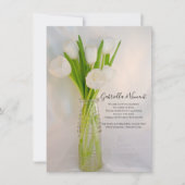 Witte Tulp in bottellende bruiloft Save the Date (Voorkant)