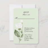 Witte Tulp Lente Bruiloft RSVP Kaartje (Voorkant)