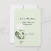 Witte Tulp Lente Bruiloft Save The Date (Voorkant)