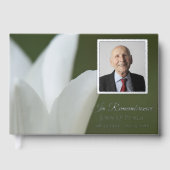 Witte Tulp op Green Celebration of Life Memorial Gastenboek (Voorkant)