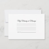 Witte Tulp op Groen Deel een Geheugenbegrafenis Notitiekaartje (Achterkant)