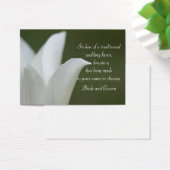Witte Tulp op groene lente bruiloft liefdadigheid  Visitekaartje (Bureau)