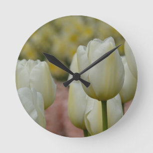 witte tulp ronde klok