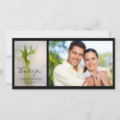 Witte Tulp Vaas Bruiloft Bedankbrief Fotokaart Bedankkaart (Voorkant)