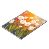 Witte Tulp Waterverf Bloemenveld Schilderij Notitieboek (Linkerzijde)