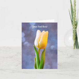 Witte Tulp Wenskaart Bedankkaart