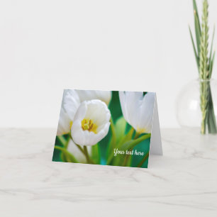 Witte Tulp Wenskaart Bedankkaart
