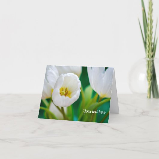Witte Tulp Wenskaart Bedankkaart (Voorkant)