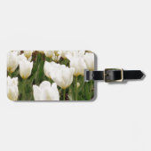 Witte Tulpbloemen Bagagelabel (Voorkant horizontaal)