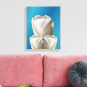 Witte Tulpbloemen Canvas Afdruk (Insitu (Woonkamer))