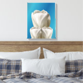 Witte Tulpbloemen Canvas Afdruk (Insitu (Slaapkamer))