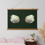 Witte Tulpbloemen Hangend Wandkleed (Slaapkamer)