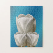 Witte Tulpbloemen Legpuzzel (Verticaal)